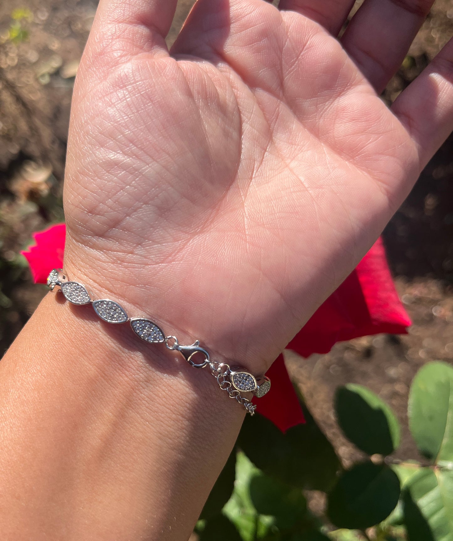Fancy clear stone tennis bracelet