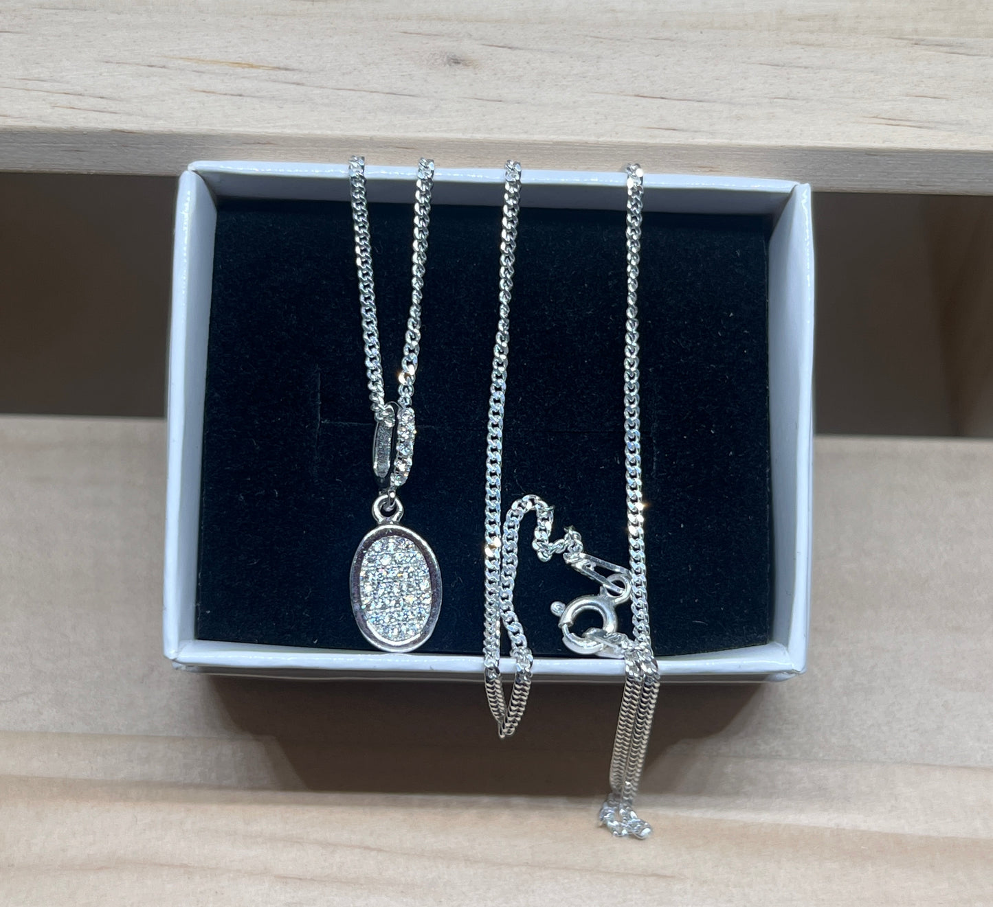 Oval Cz Necklace