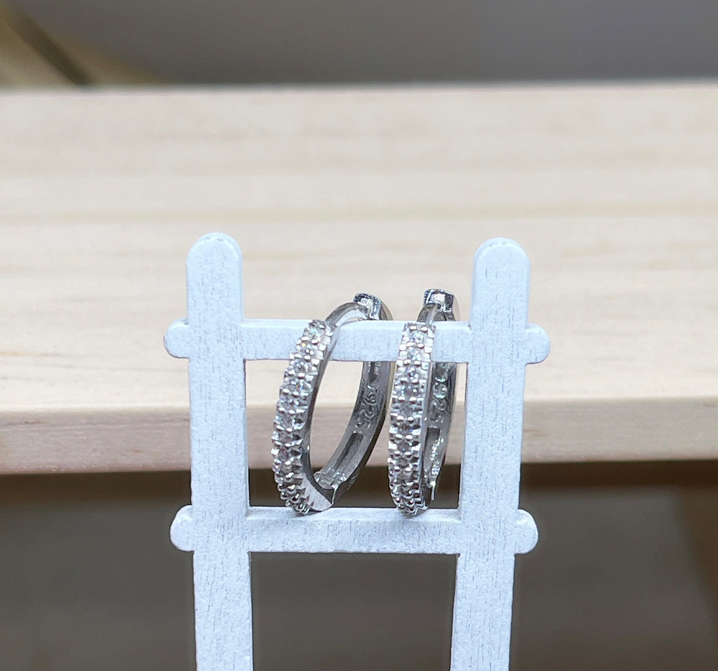 Hoops with cz stones