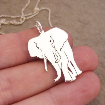 Safari Elephant pendant on chain - Handmade - By order only