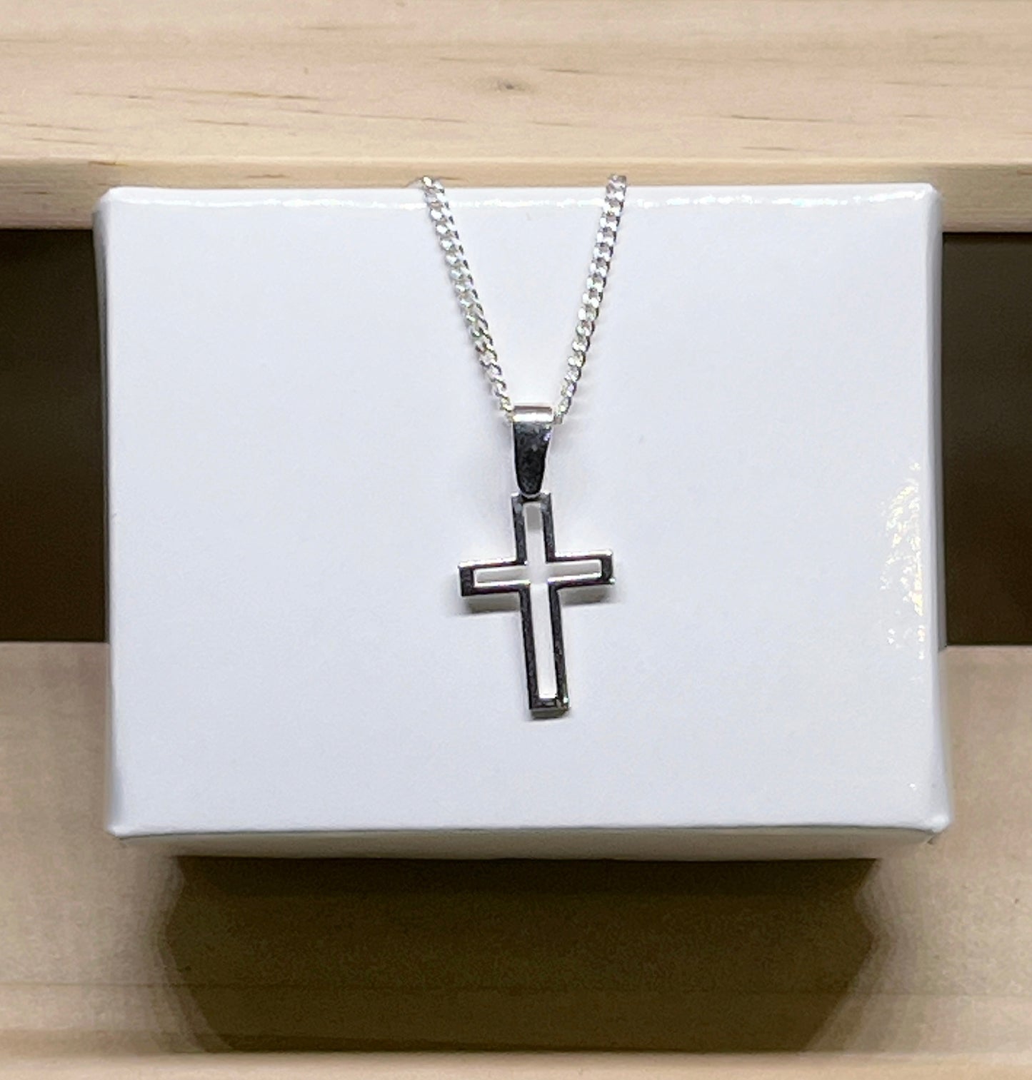Cross Outline Necklace