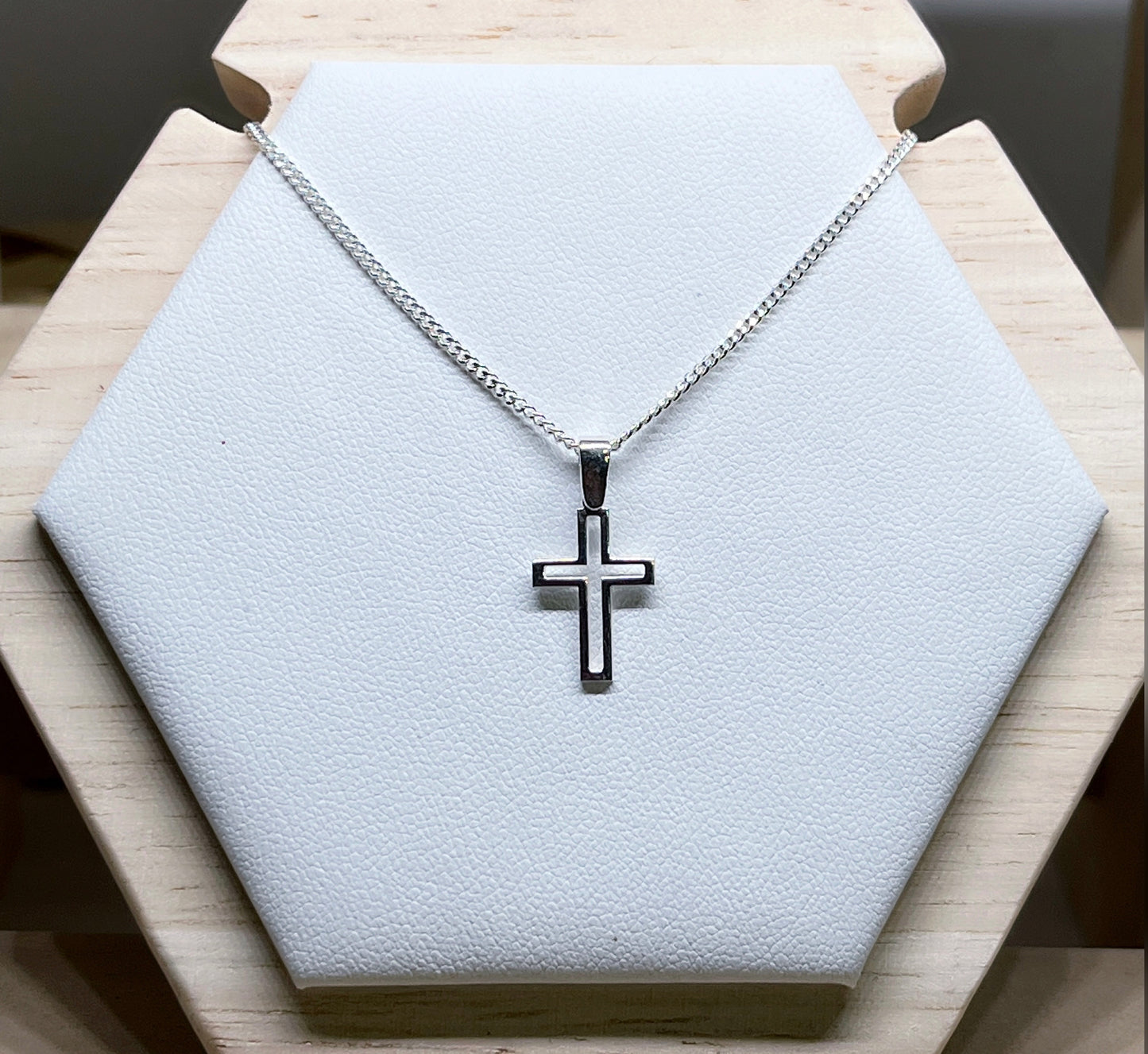 Cross Outline Necklace