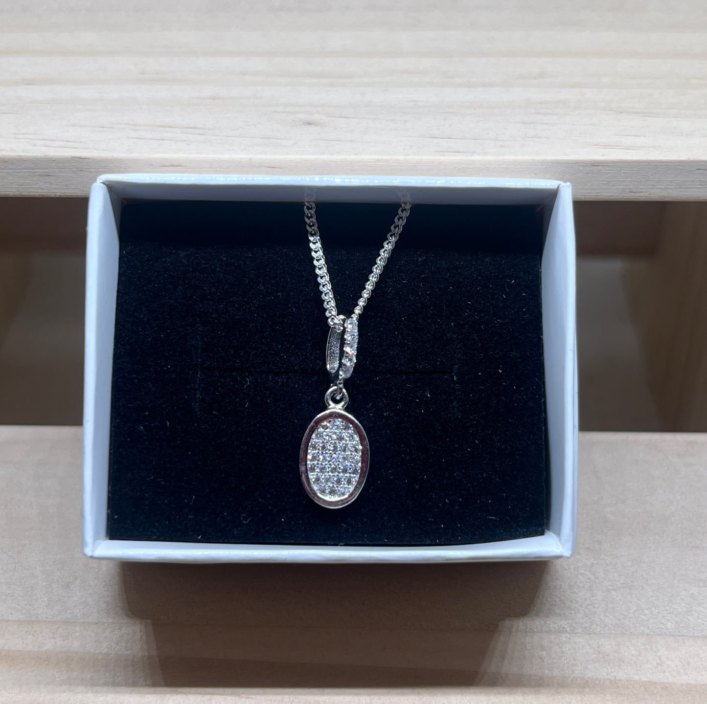 Oval Cz Necklace