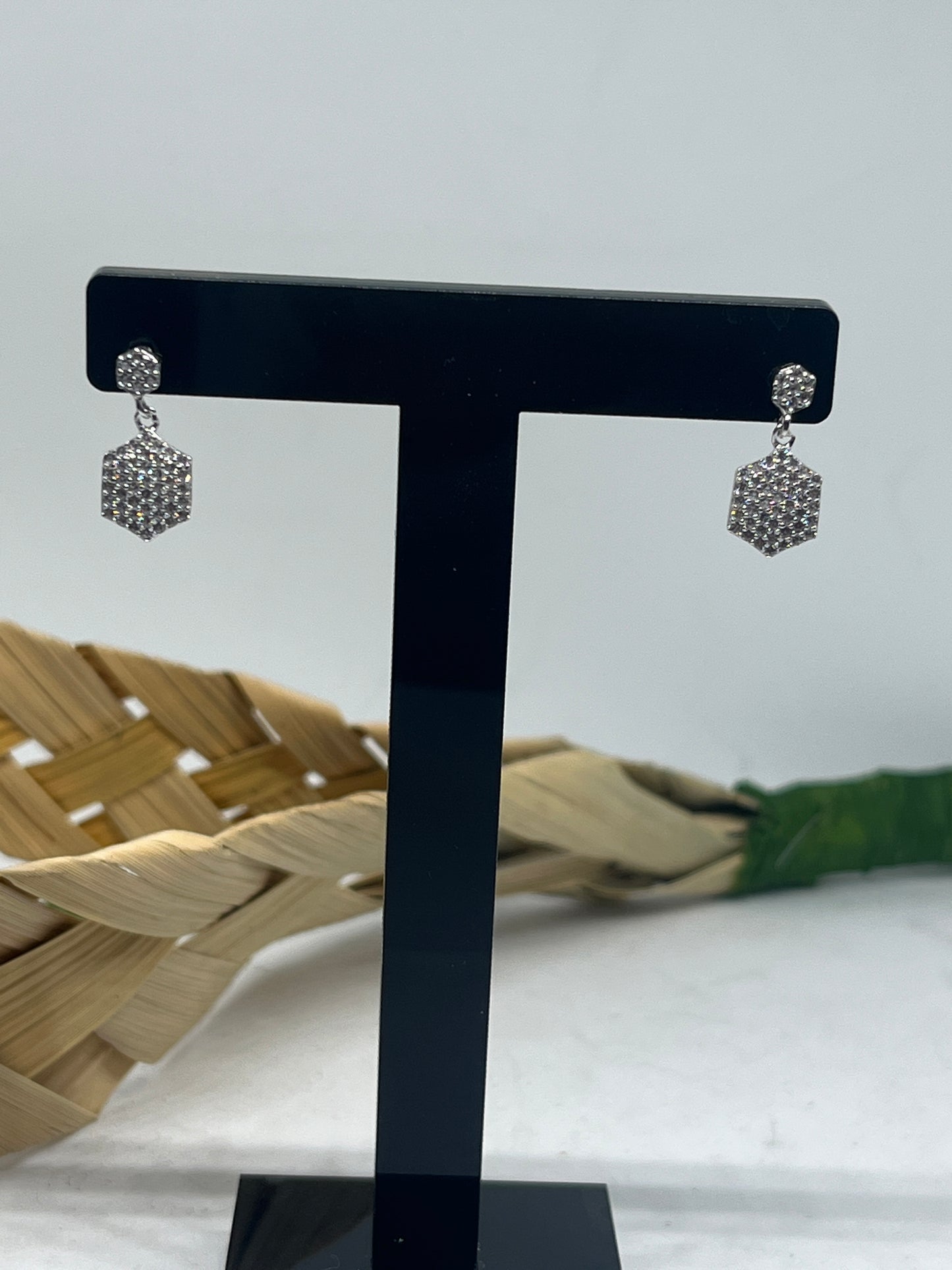 Hexagon shaped earrings
