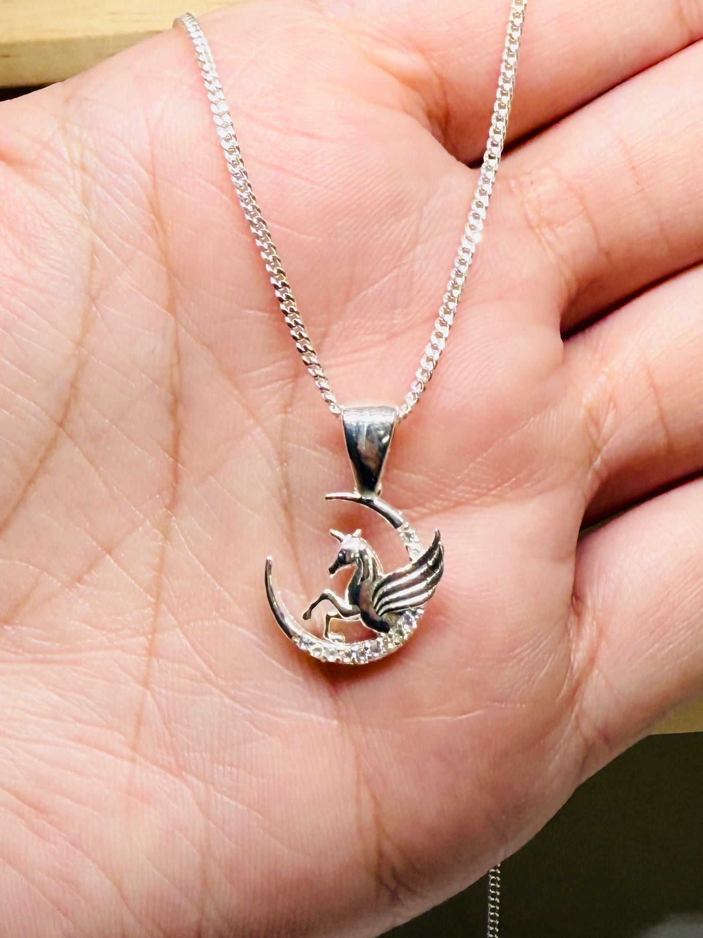 Unicorn moon necklace