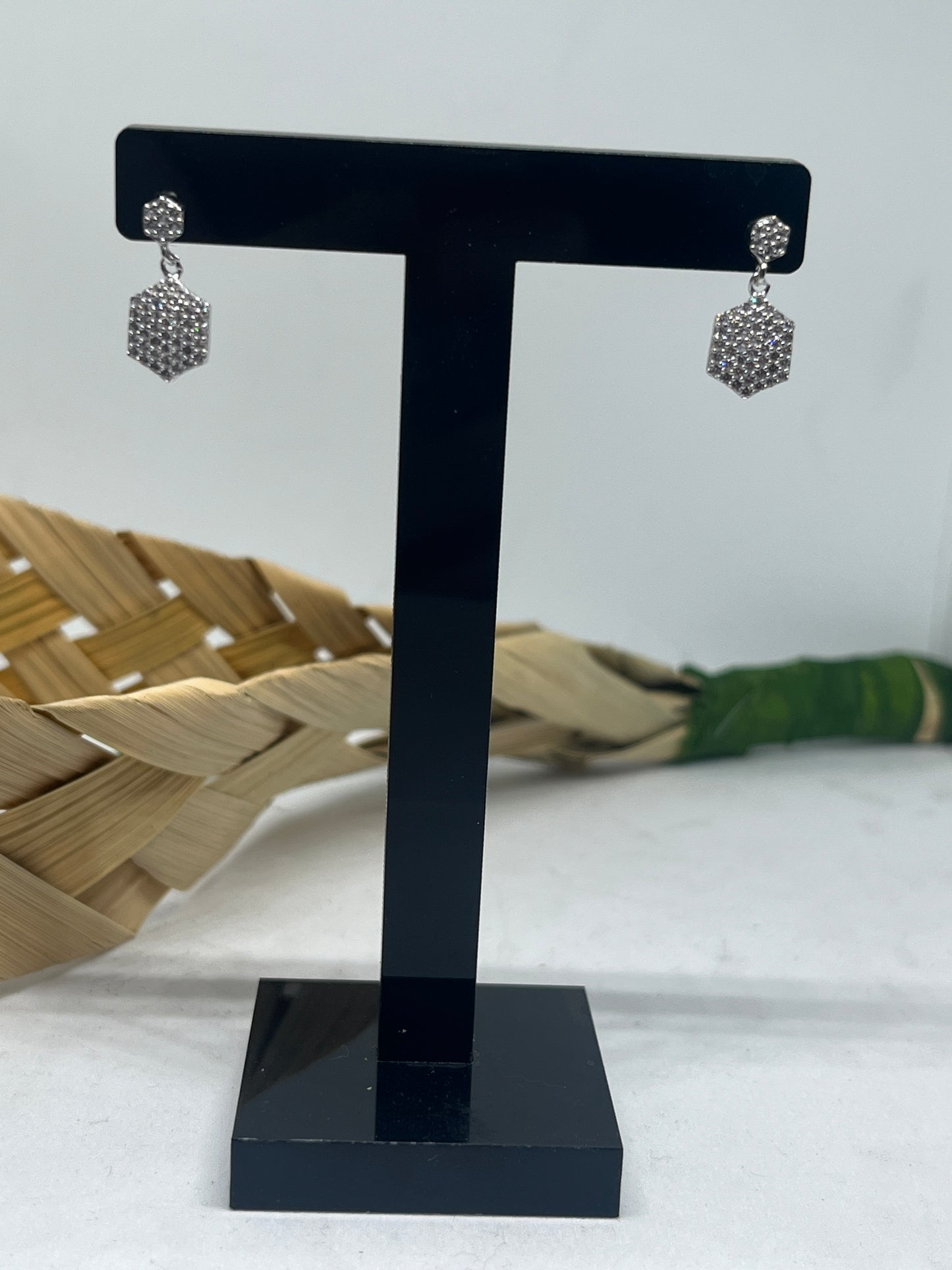 Hexagon shaped earrings