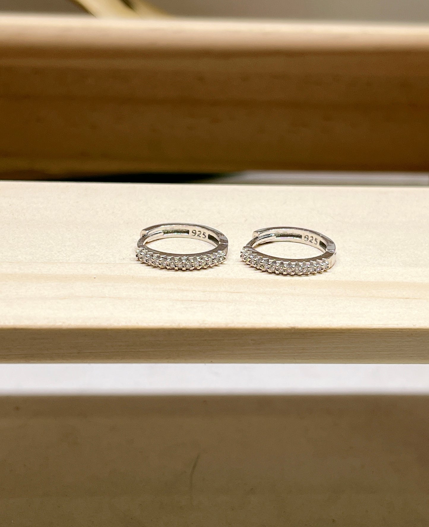 Hoops with cz stones