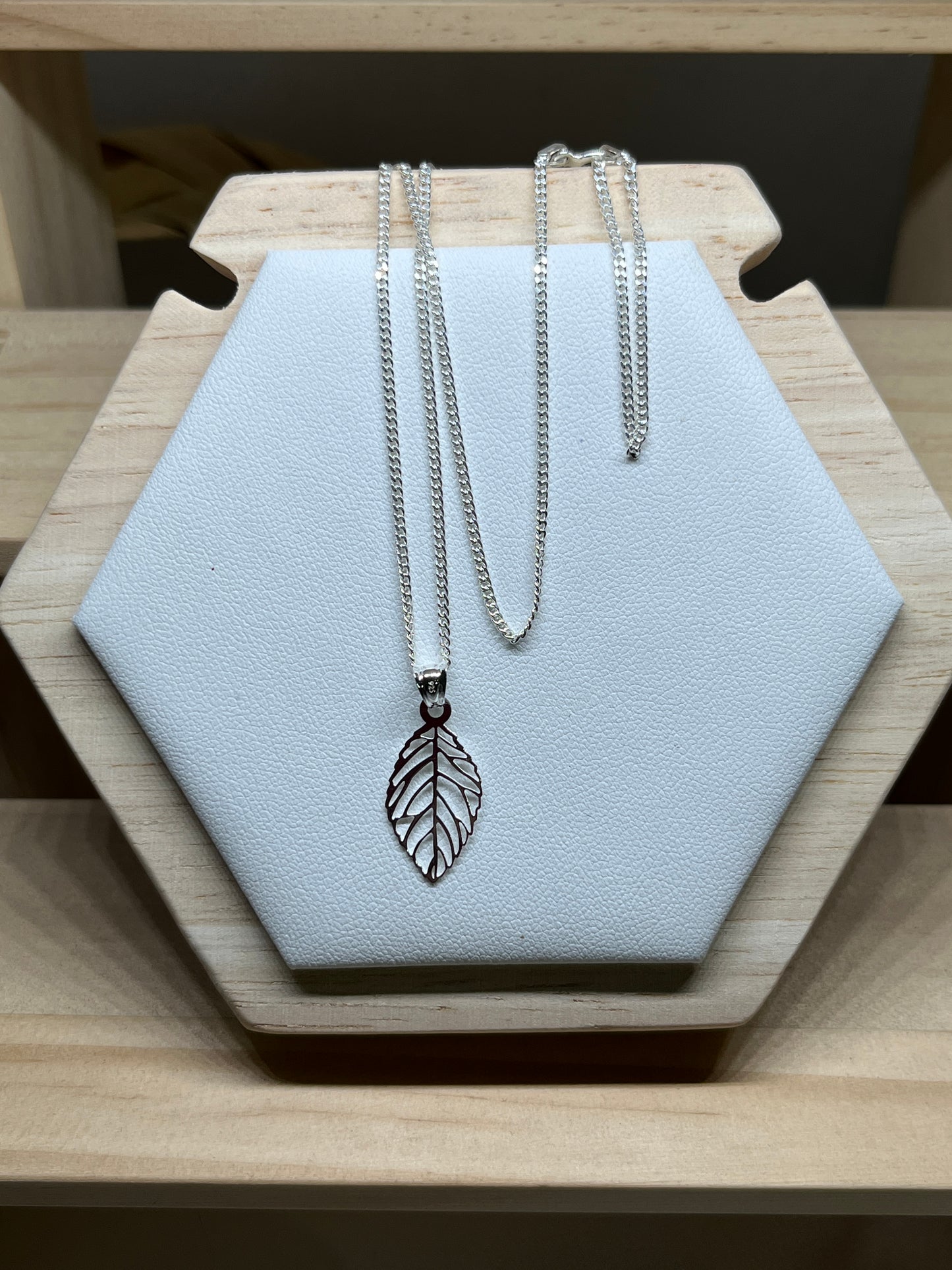 Oragami Leaf necklace