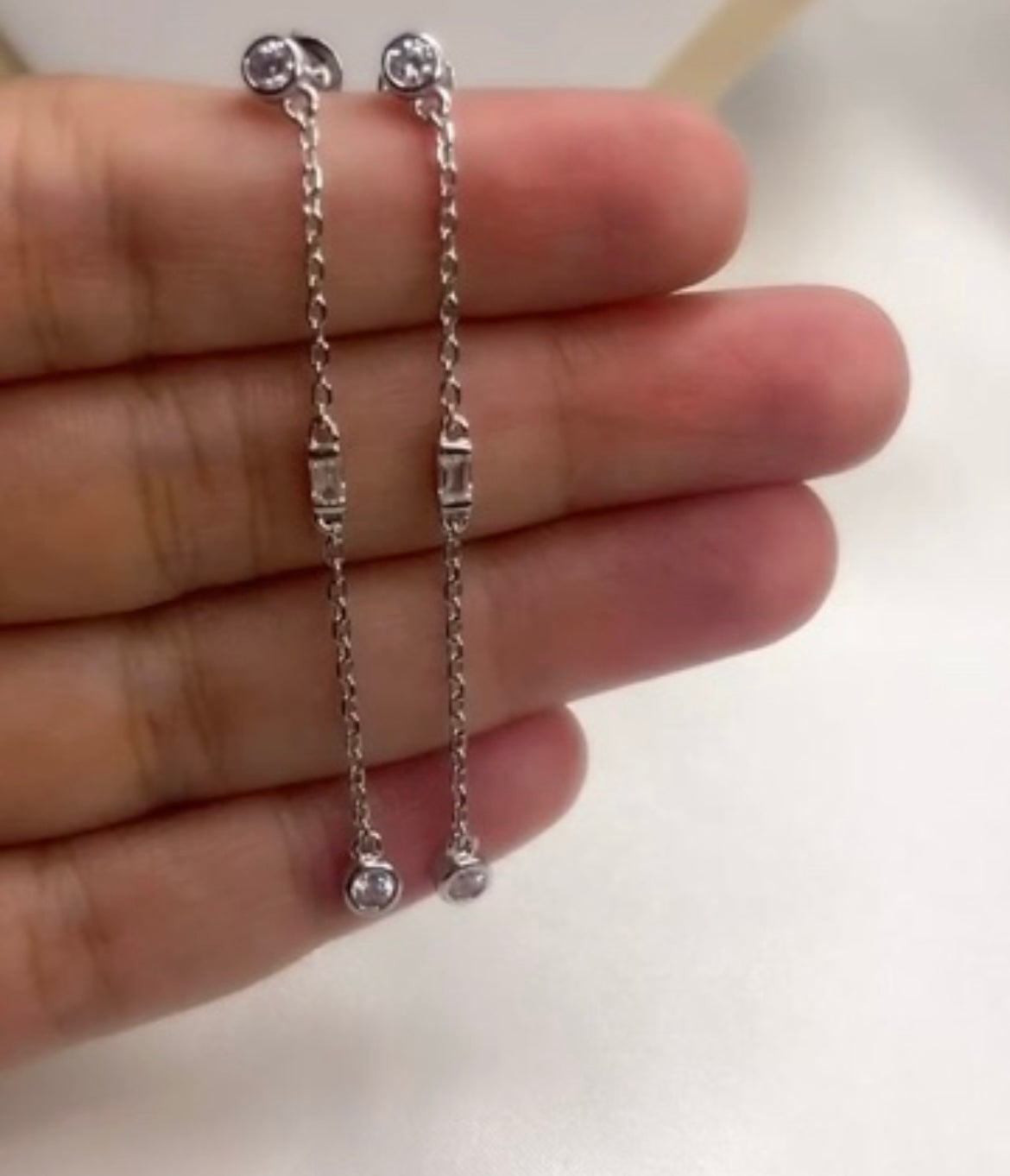 Dainty long earrings