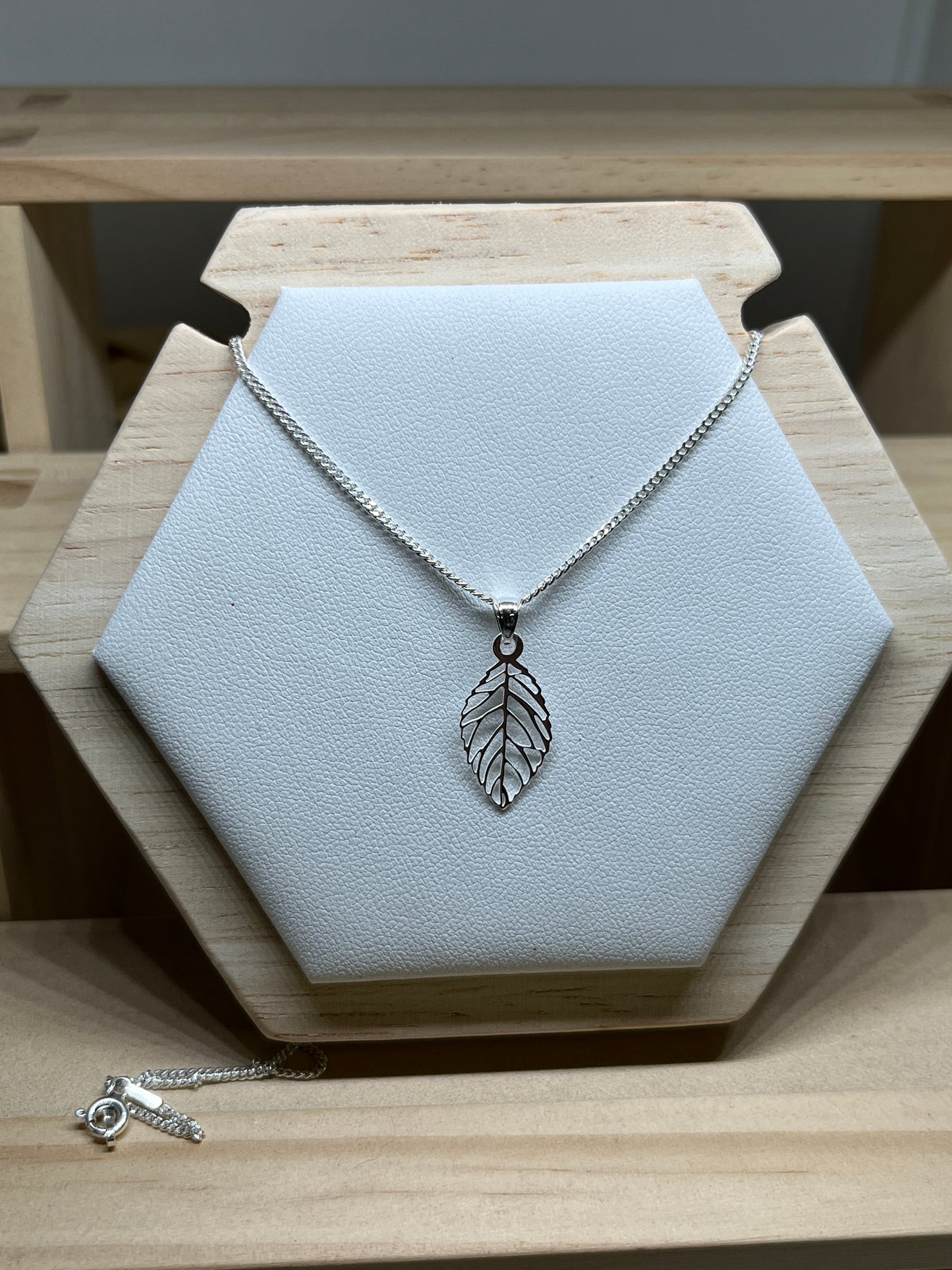 Oragami Leaf necklace