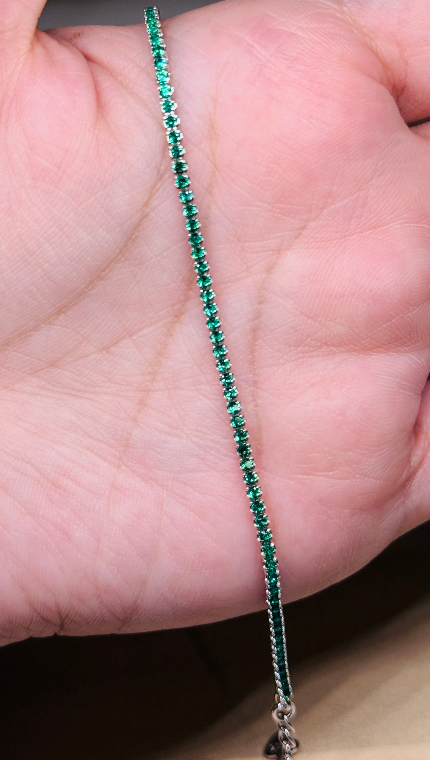 Dainty 4-Claw Tennis Bracelet - 2mm (Various Colours)