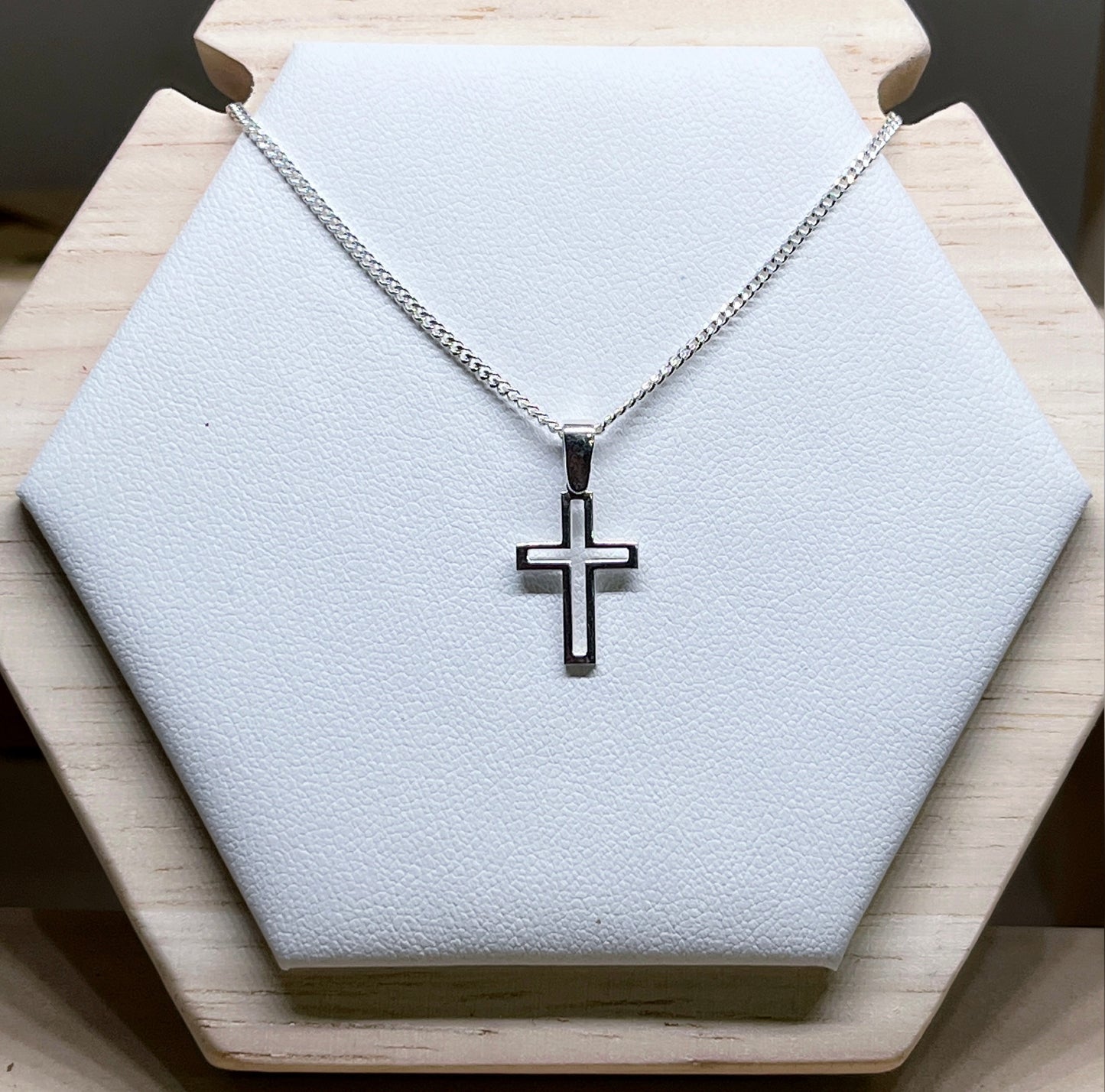Cross Outline Necklace