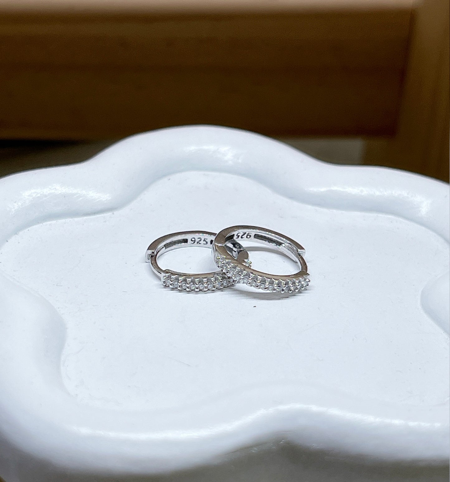 Hoops with cz stones
