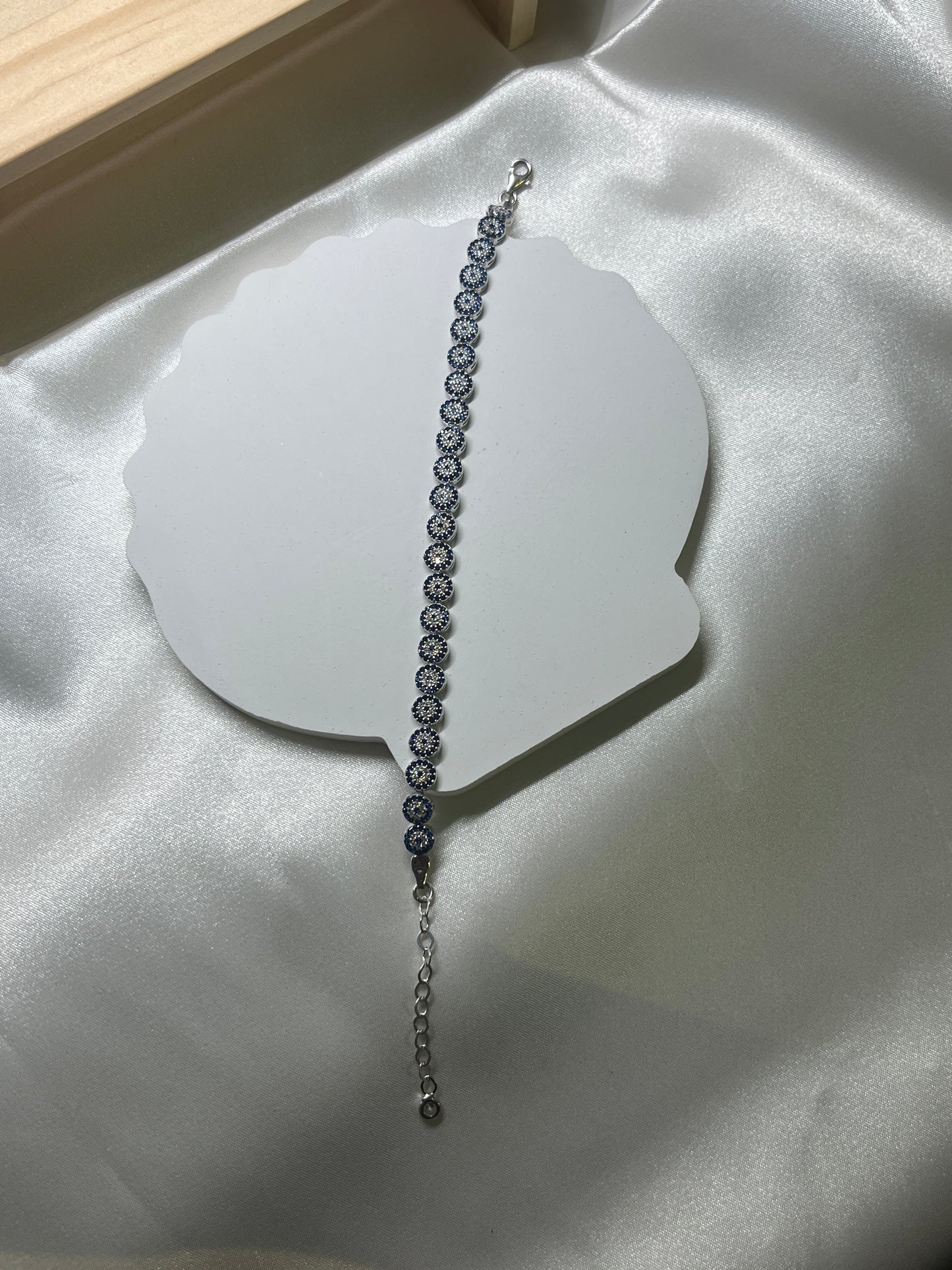 Evil eye tennis bracelet - Full evil eye design