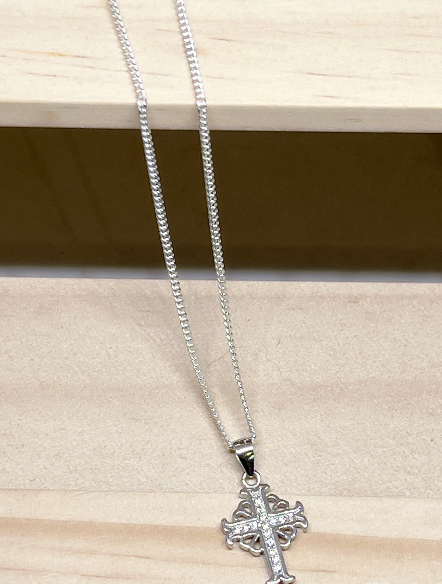 Stunning Cross Flower Necklace
