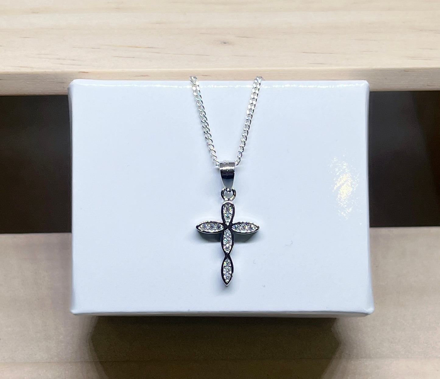 Fancy Cross Necklace - Flower design