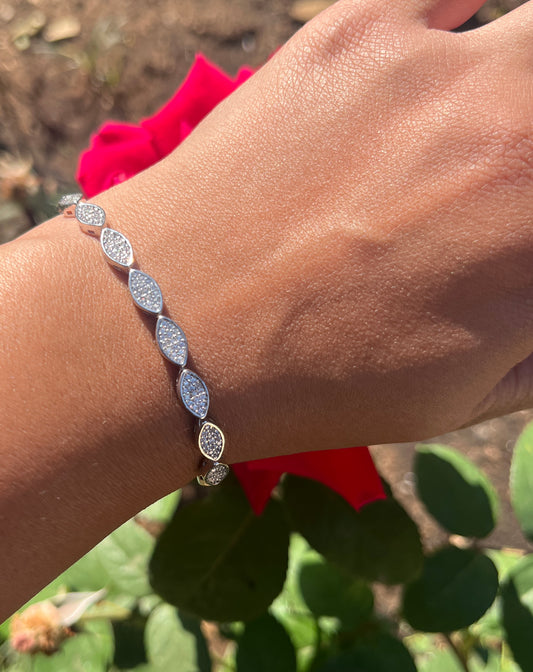 Fancy clear stone tennis bracelet