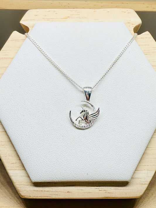 Unicorn moon necklace