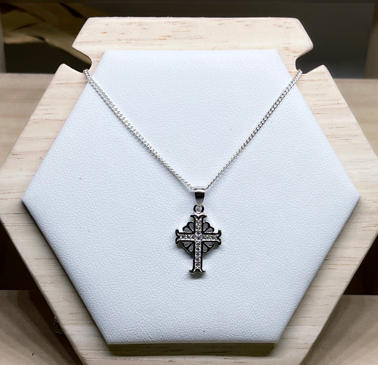 Stunning Cross Flower Necklace