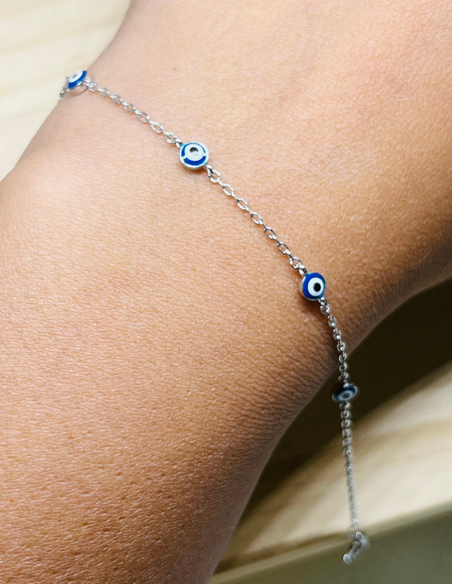 Dainty evil eye bracelet
