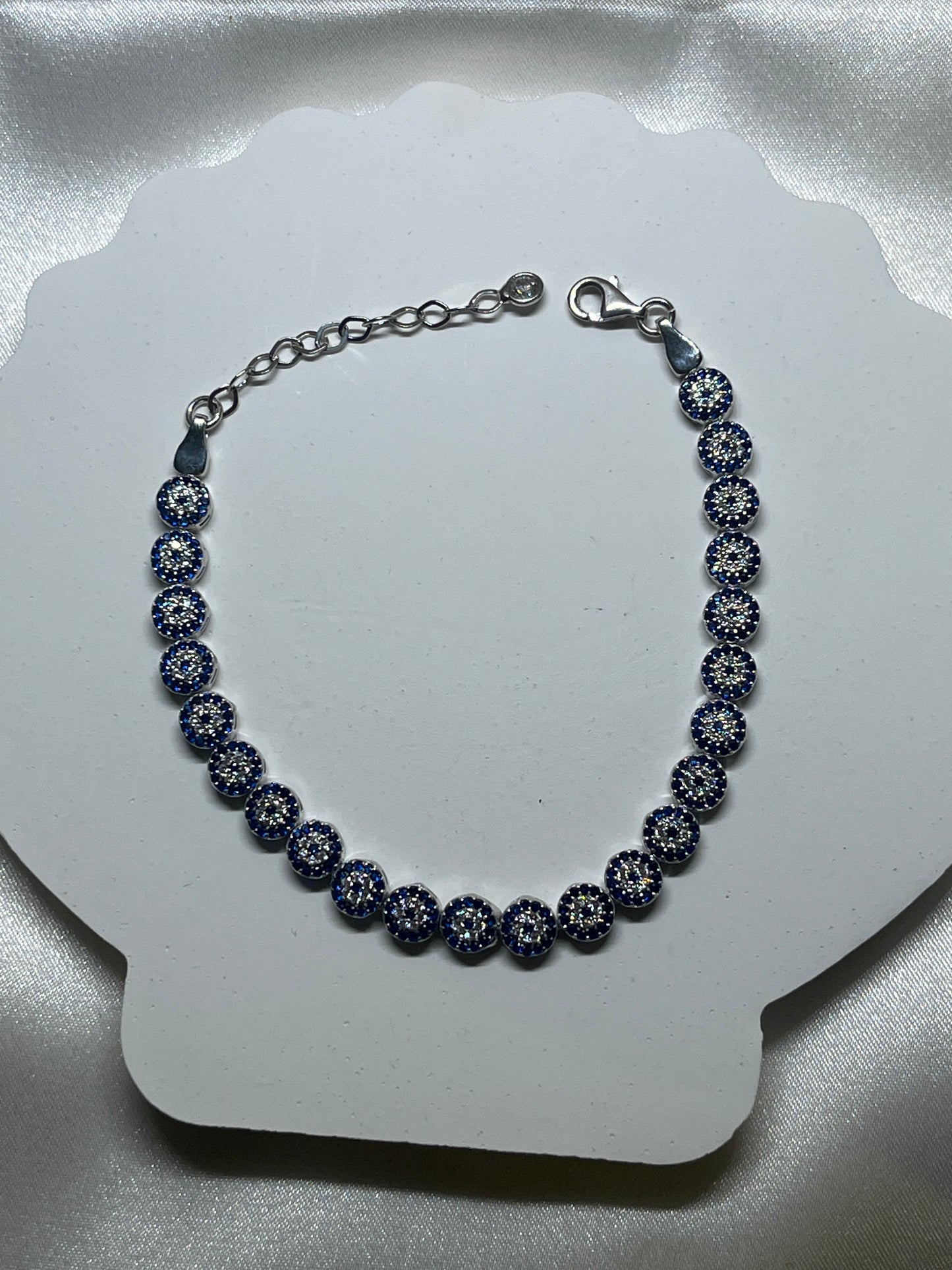 Evil eye tennis bracelet - Full evil eye design