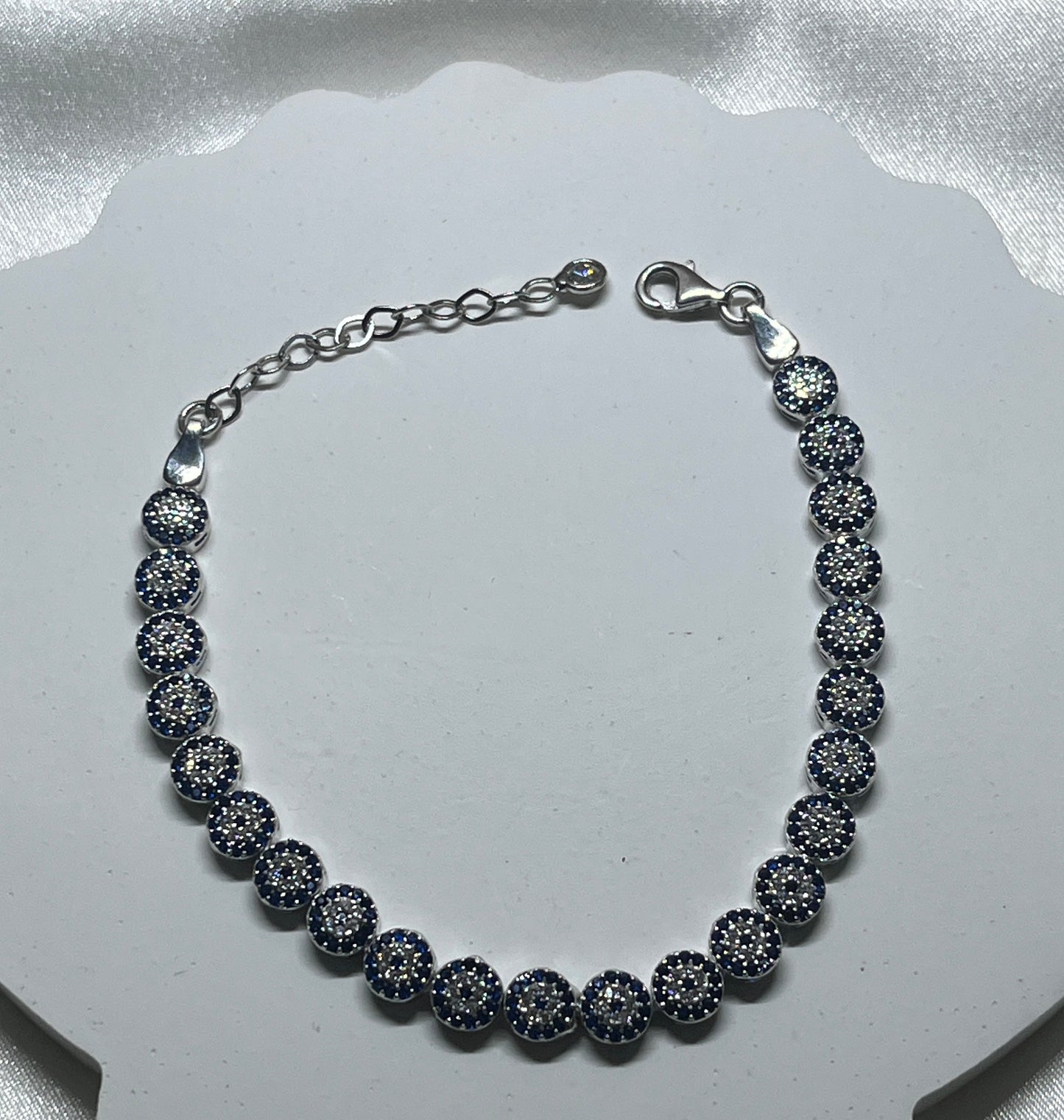 Evil eye tennis bracelet - Full evil eye design
