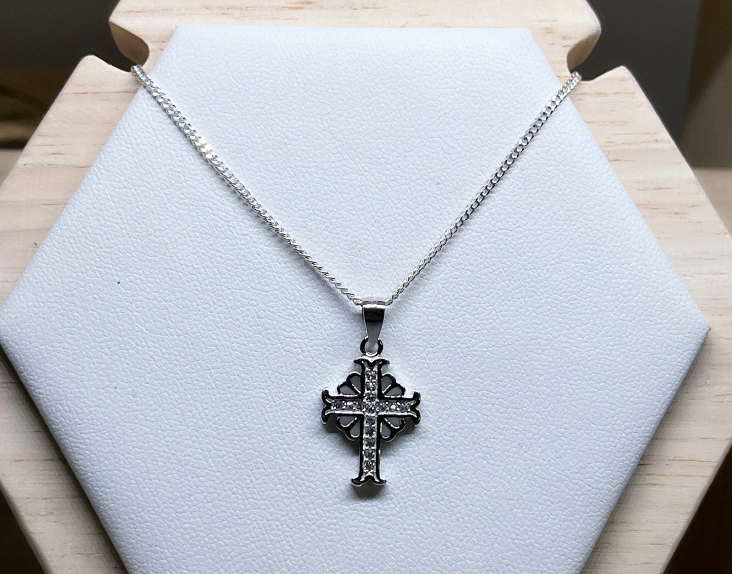 Stunning Cross Flower Necklace