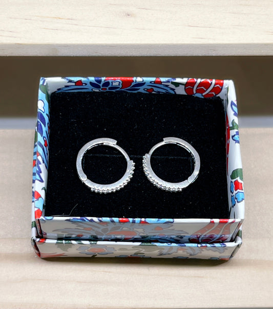Hoops with cz stones
