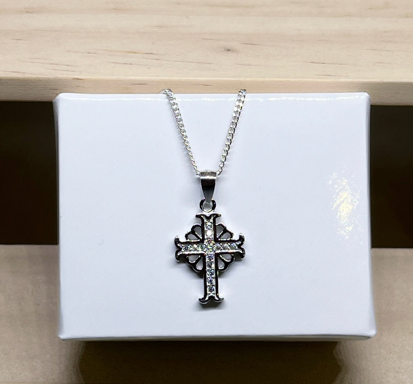 Stunning Cross Flower Necklace