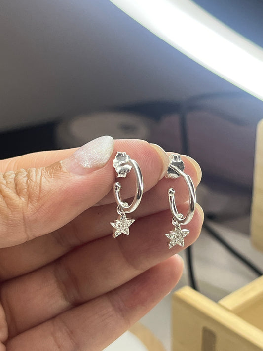Star drop earrings