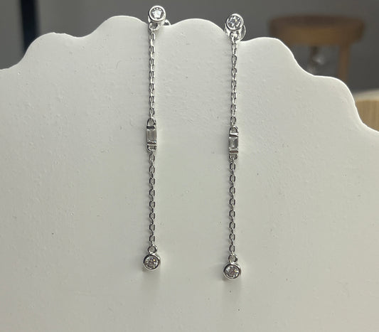 Dainty long earrings