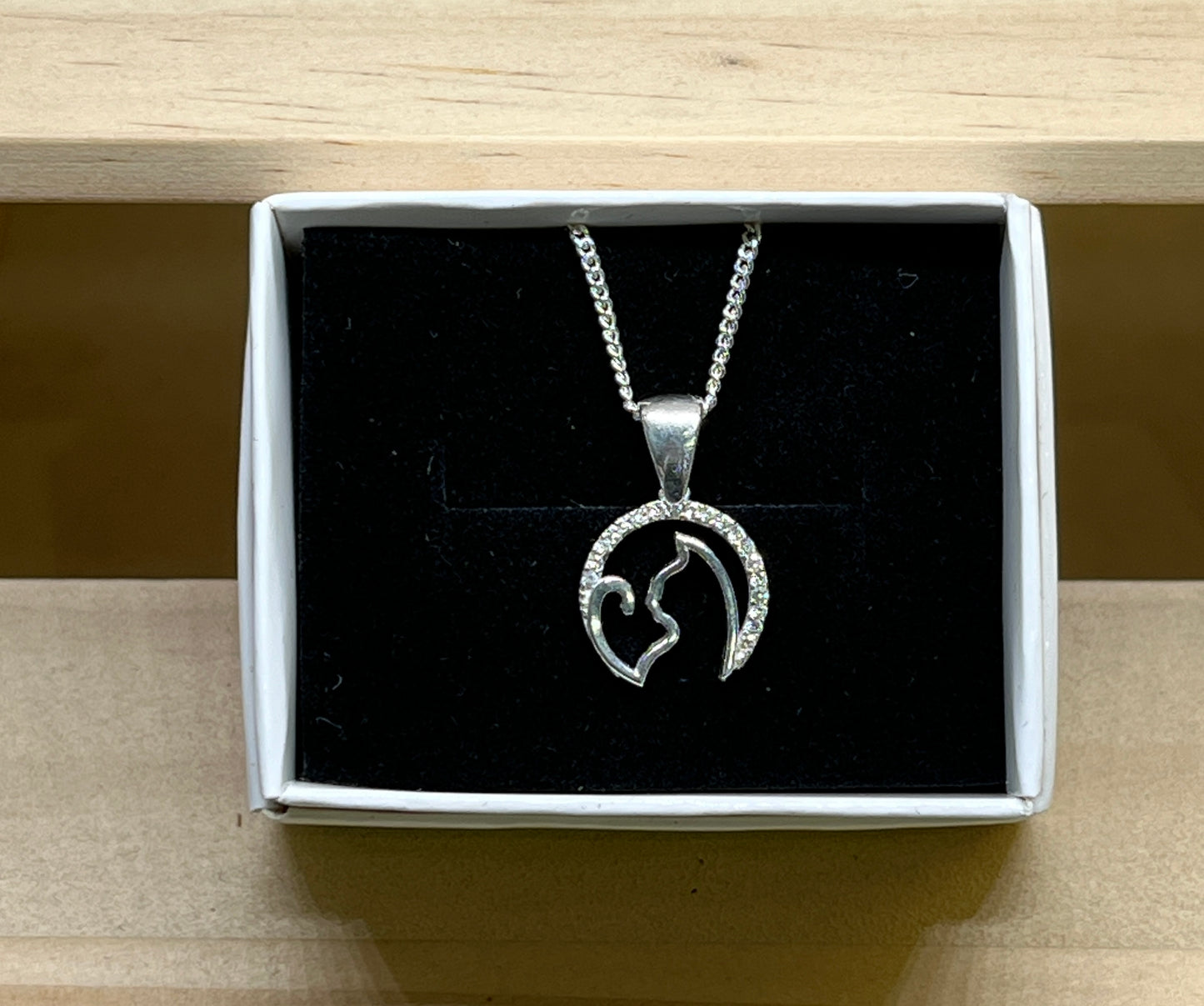 Open Moon Cat necklace