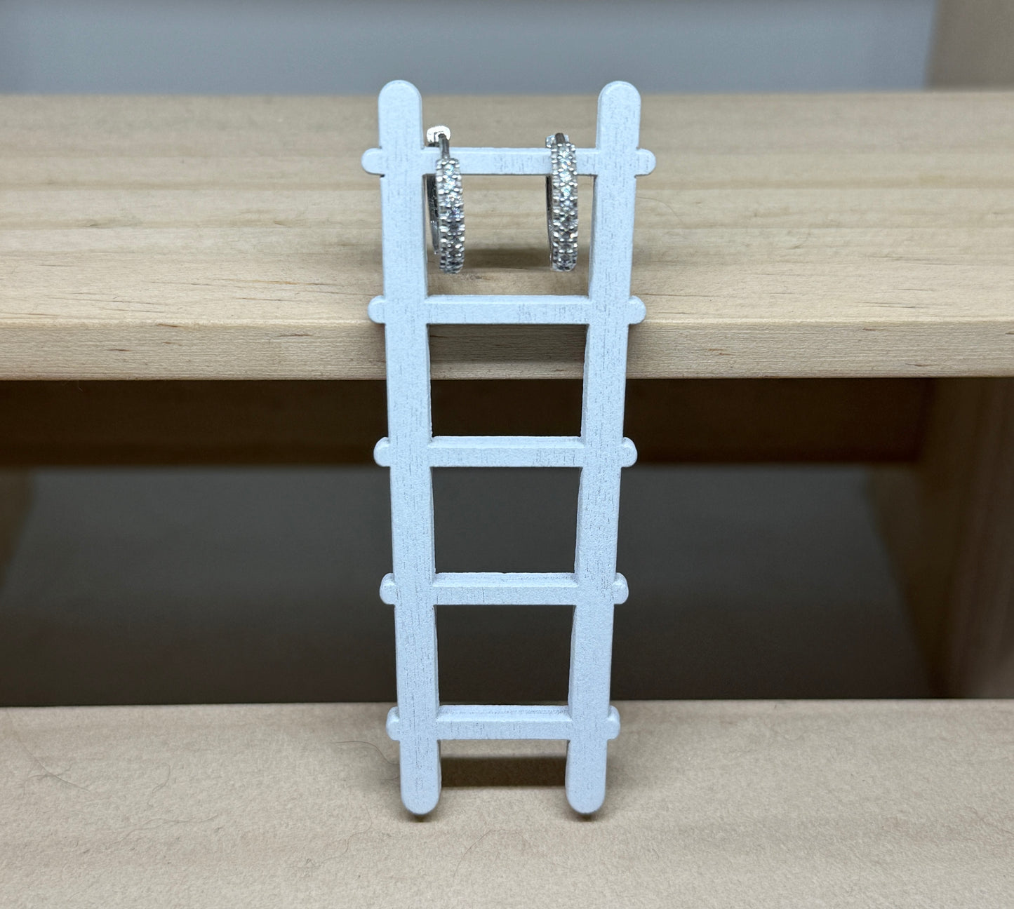 Hoops with half cz stones - 2 sizes available