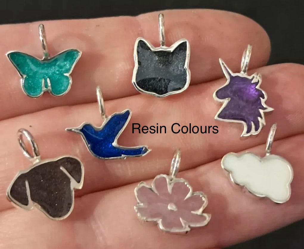 Handmade Pawprint Studs - resin colour (By order only)