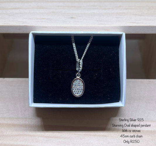 Oval Cz Necklace