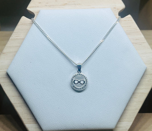 Infinity Disc necklace