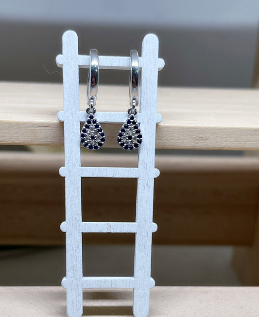 Evil Eye Huggie Drop earrings