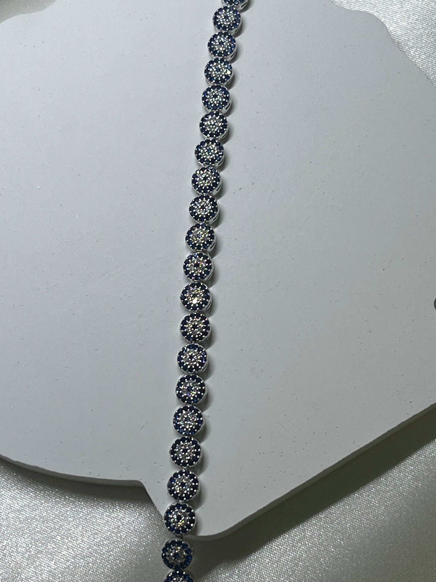 Evil eye tennis bracelet - Full evil eye design