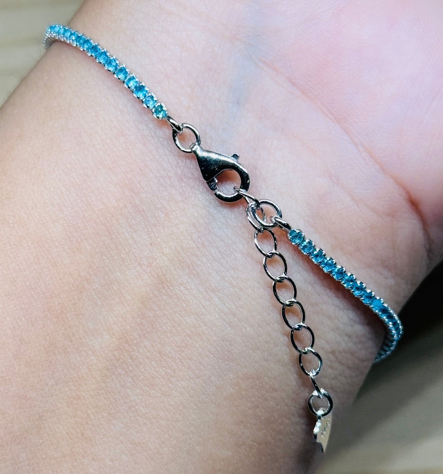 Dainty 4-Claw Tennis Bracelet - 2mm (Various Colours)