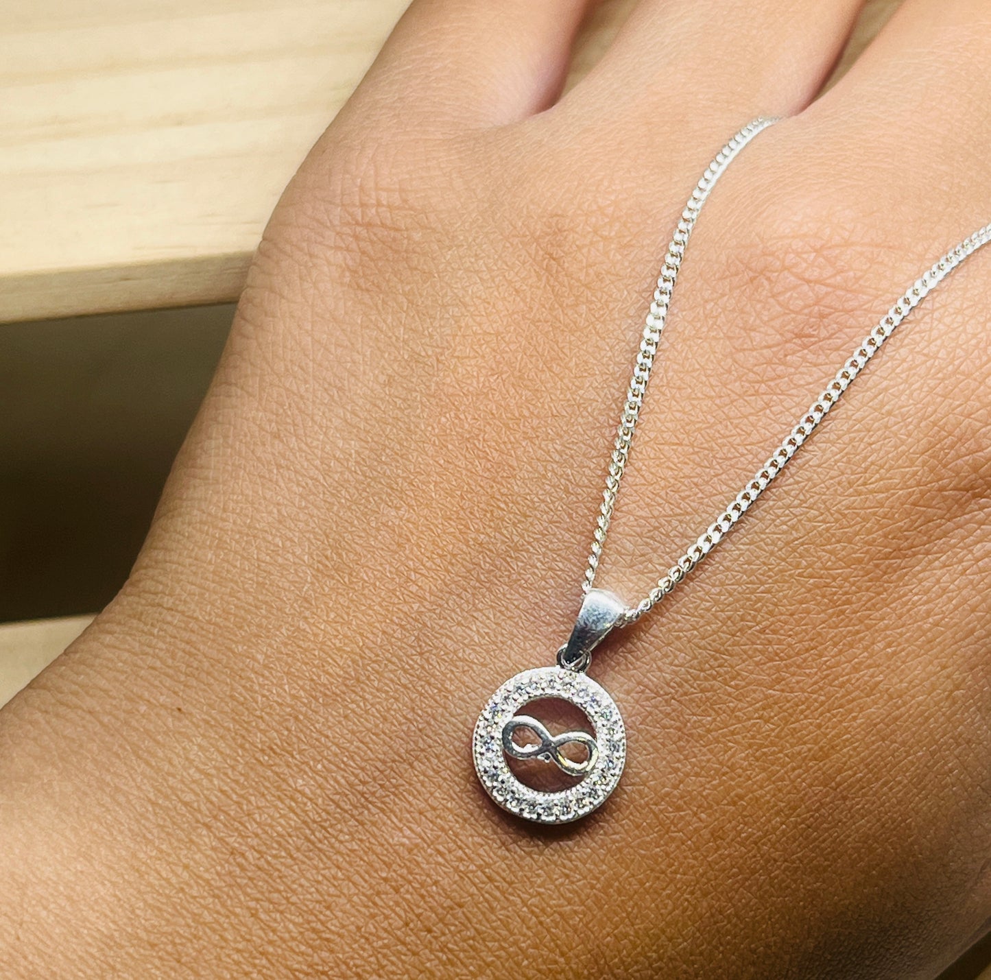 Infinity Disc necklace