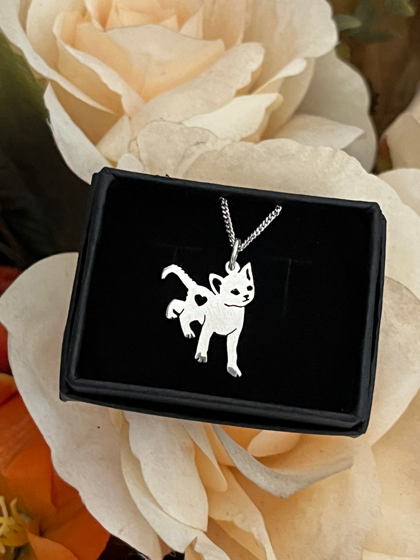 Walking Cat necklace - Handmade -By order only