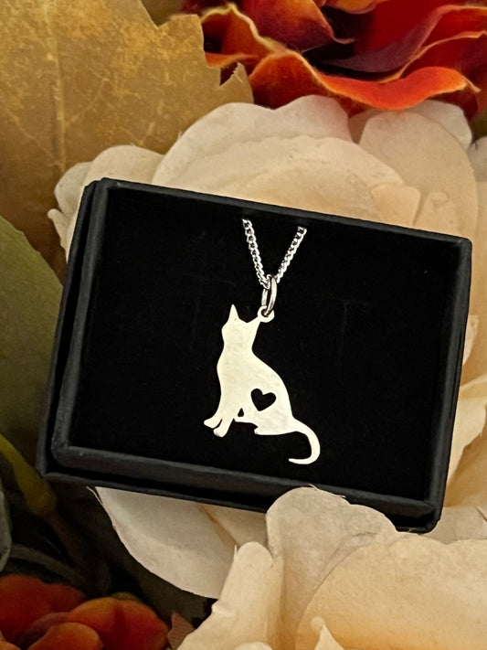 Sitting Kitty Necklace - Handmade - By order only