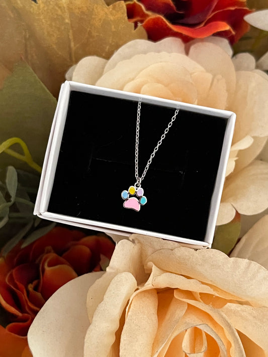 Paw colour necklace
